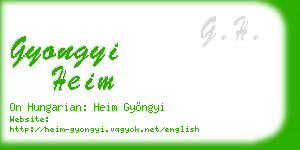 gyongyi heim business card
