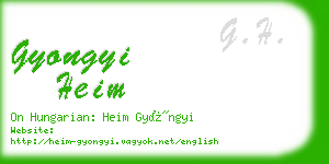 gyongyi heim business card